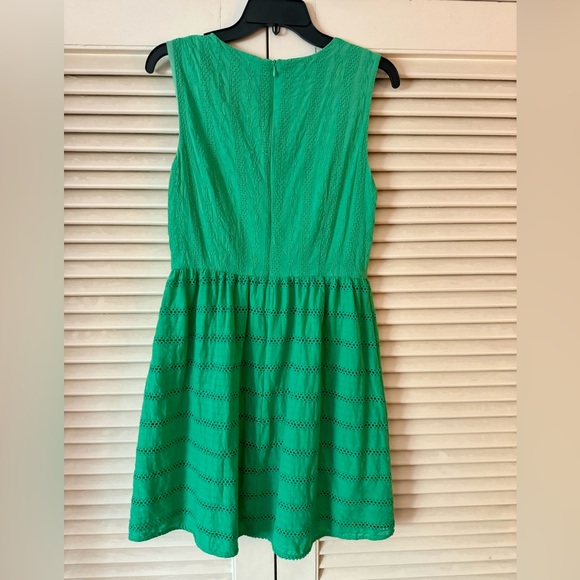 CUTE AF GREEN COTTON EYELET SUNDRESS SIZE SMALL - Picture 2 of 7
